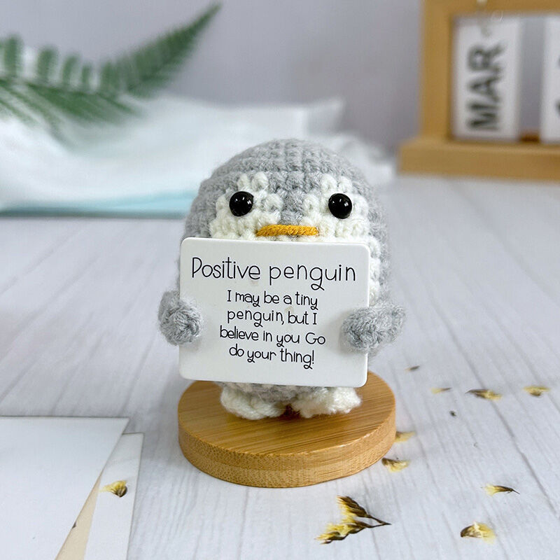 Handmade Crochet Positive Penguin Doll Beautiful Gift for Children