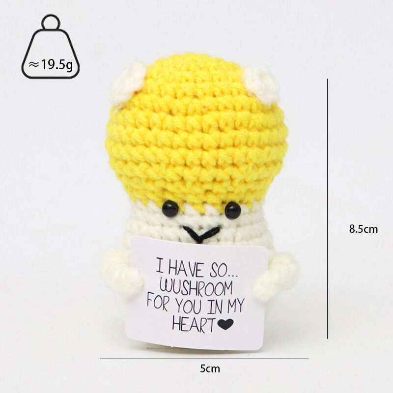 Handmade Crochet Mushroom Positive Doll Unique Gift for Your Loved One