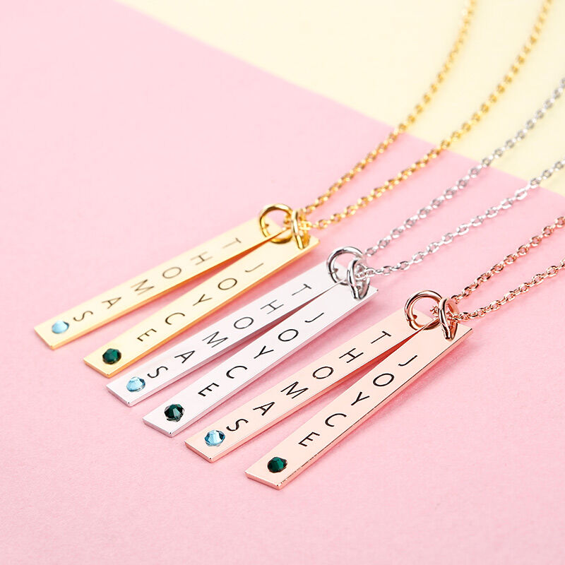 "Ever Us" Personalized Bar Necklace