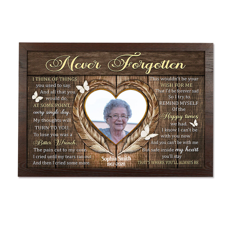 "Never Forgotten" Custom Photo Frame