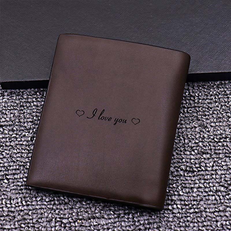 Personalized Photo Men's Wallet with Spotify Song Cover Gift For Lover