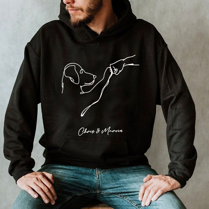 Personalized Hoodie Fist Bump with The Puppy Custom Name Design Attractive Gift for Pet Lover