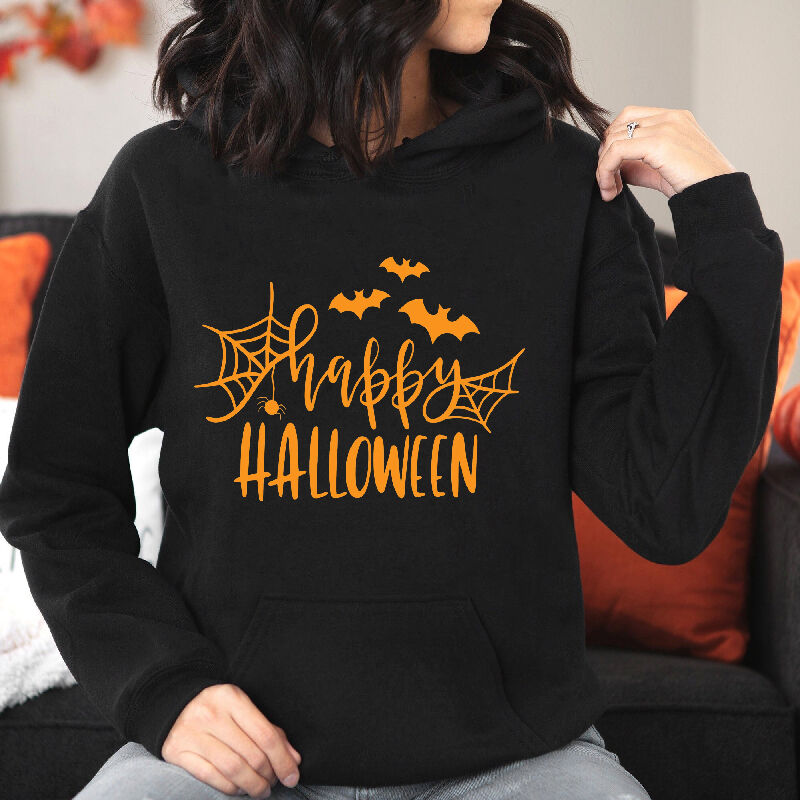 Stylish Hoodie with Spider Webs Pattern Design Funny Gift for Women