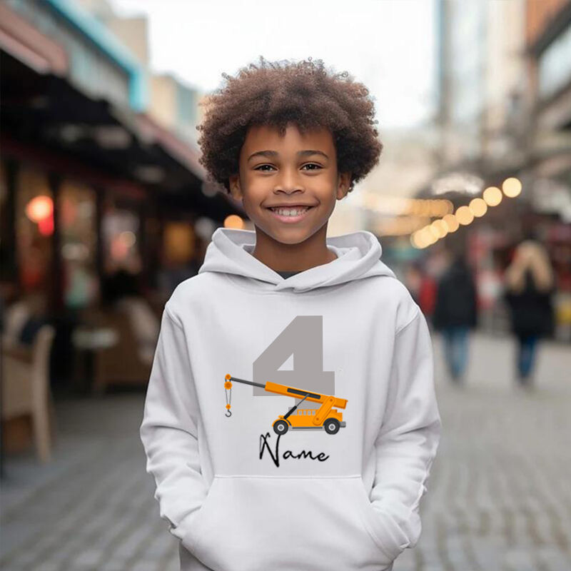 Personalisierte Kinder-Kapuzenpullover Name und Alter Geburtstagsgeschenke für Kinder