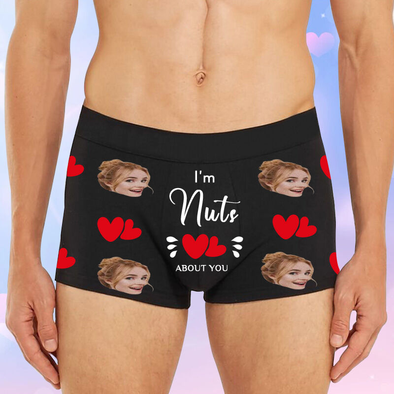 Personalized Picture Men's Underwear Boxer Briefs Creative Gift for Boyfriend