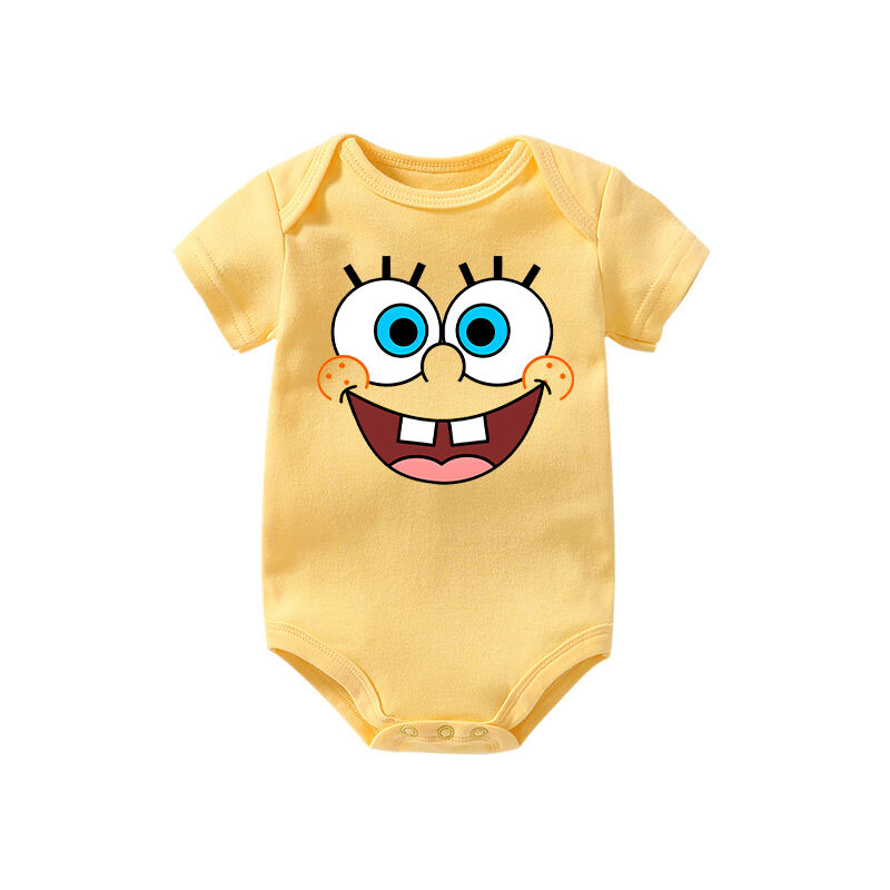 Onesie bébé personnalisé SpongeBob SquarePants Personnage mignon Cadeau créatif pour la douche de bébé de la nouvelle maman