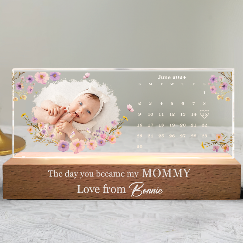 Personalized Led Light Customized Baby Birth Date Memorial Gift For Mother's Day