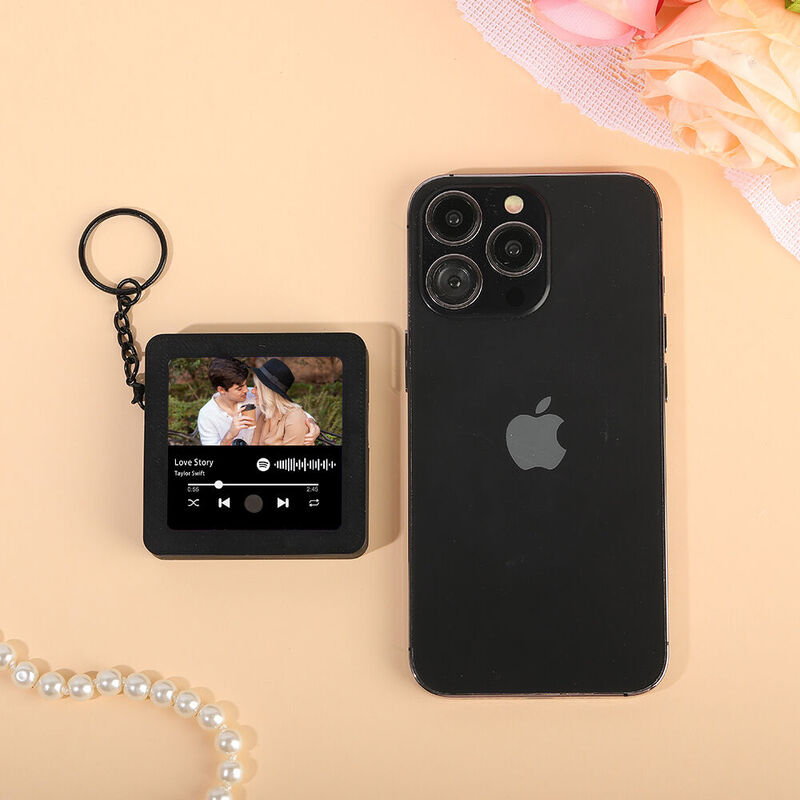 Portachiavi musicale personalizzato con codice Spotify personalizzato Regalo divertente per la coppia