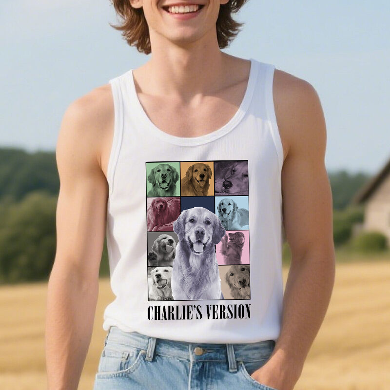 Personalized Tank Top Your Pet's Version Custom Photos Design Attractive Gift for Pet Lovers
