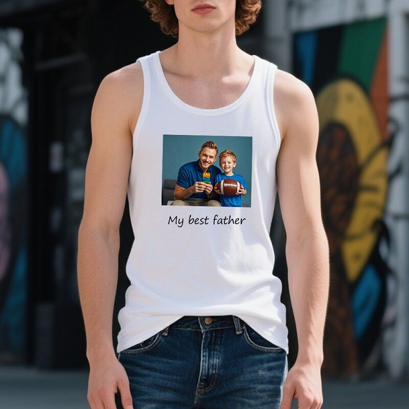 Personalized Tank Top Custom Photo Design Your Own Words Attractive Gift for Loved Ones