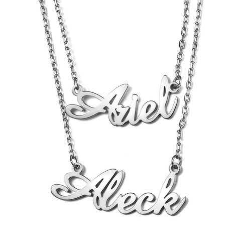 "We Two Together" Personalized Double Name Necklace