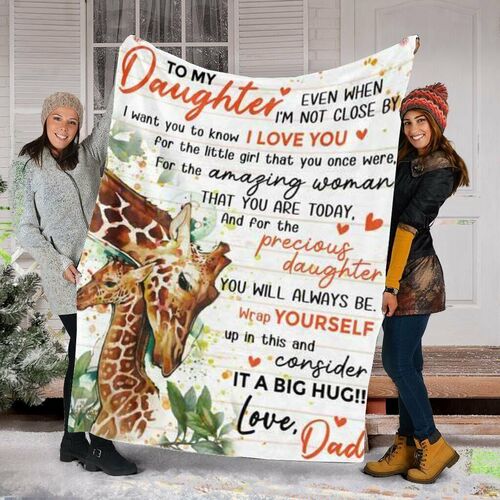 "Stunning Women" Family Love Letter Blankets for Daddy's Daughter