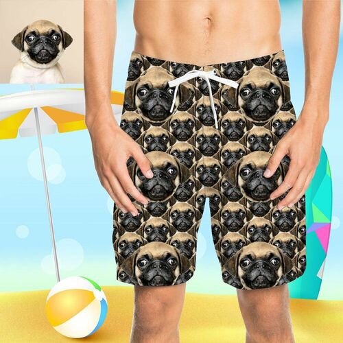 Pantalones cortos de playa personalizados de foto para padre
