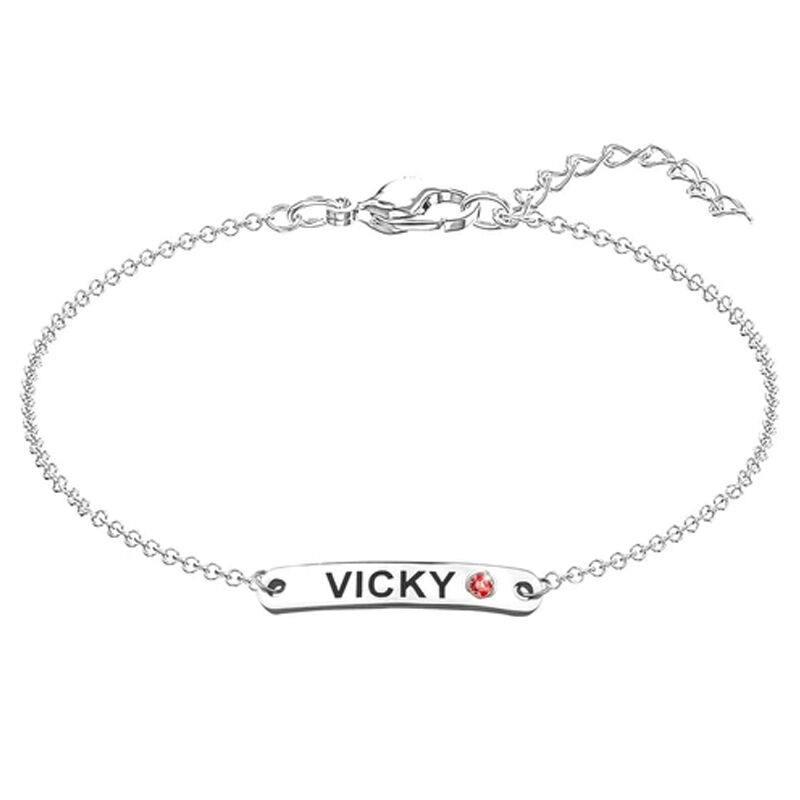 "Hug Of Love" Personalized Engraved Bracelet With Birthstone
