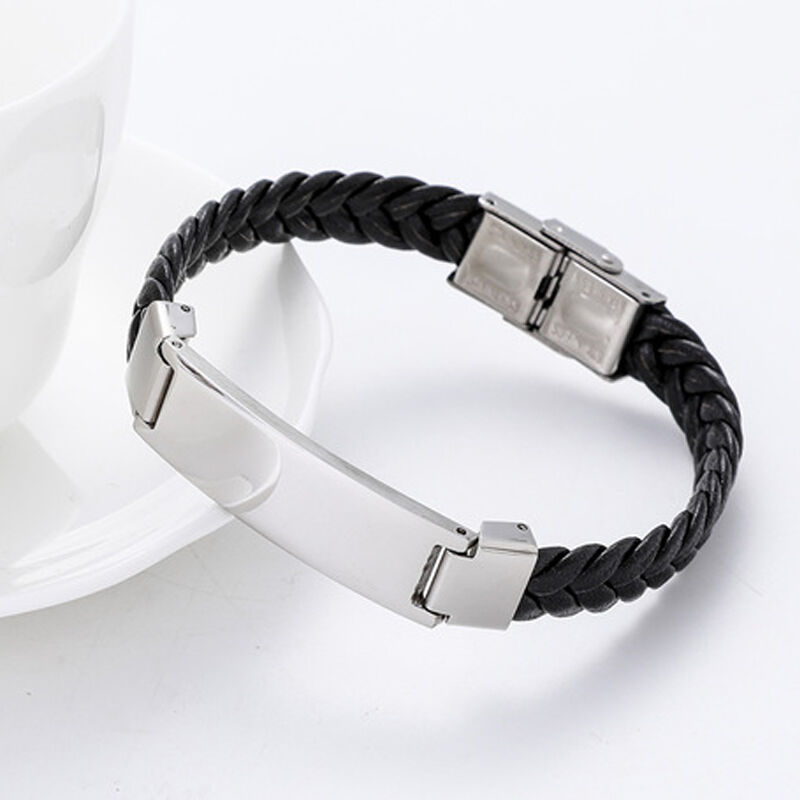 "Stolz der Männer" Personalisiertes Edelstahl gewebtes Armband Für Männer