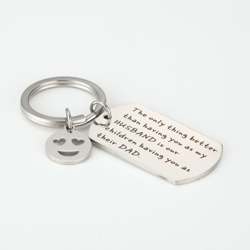 "Liebe Und Glück"  Personalisierter Gravierter Schlüsselanhänger
