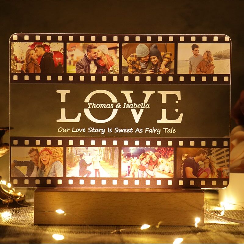 Personalized Photo Acrylic Night Light - For Love