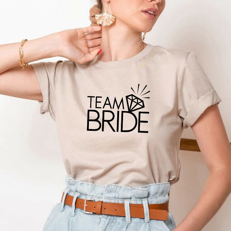 Personalized T-shirt Team Bride Bachelorette Shirts Great Gift for Friend's Hen Party