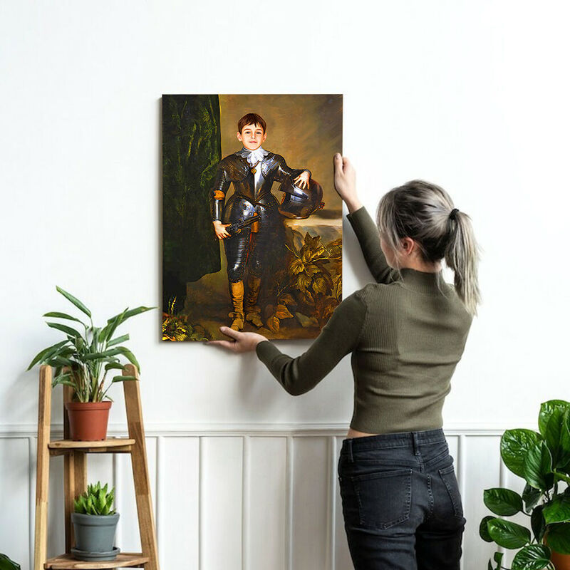 Customized Head Photo Personalized Royal Portrait The Young Knight