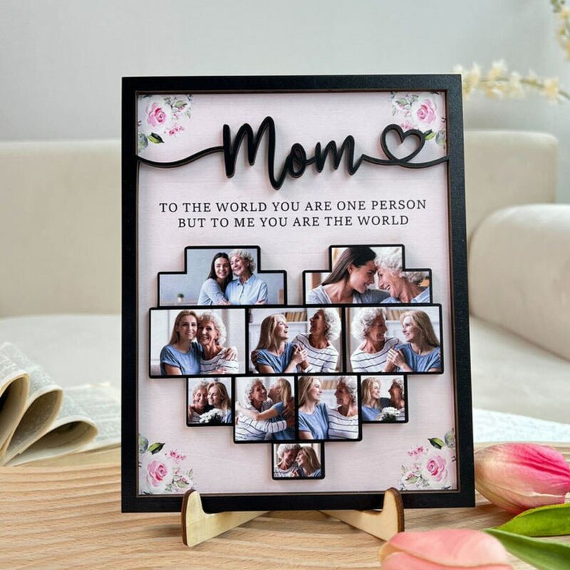 Personalized Photo Puzzle Frame Warming Mother's Day Gift