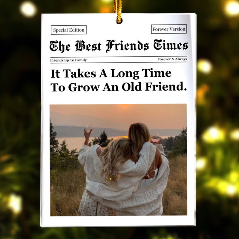 "The Best Friends Time"Personalized Christmas Ornaments for Best Friends