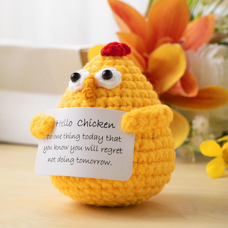 Handmade Crochet Chick Doll Positive Energy Gift for Friends