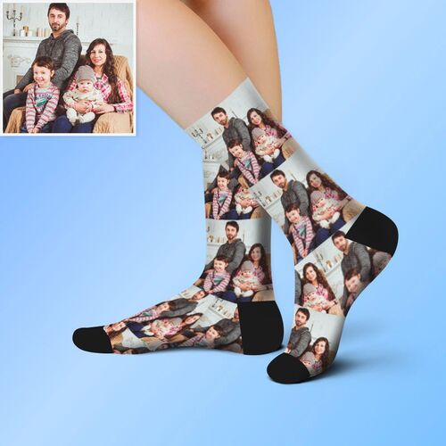 Calcetines personalizados impresos con foto de pareja de amor