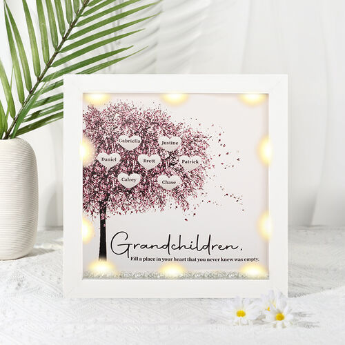 Cornice per albero genealogico personalizzata con nome per nonna e nonno