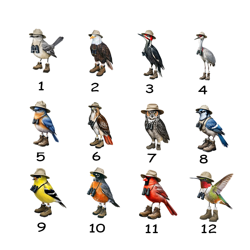 Personalized Name Enamel Mug with Different Bird Pattern Cute Gift for Kids