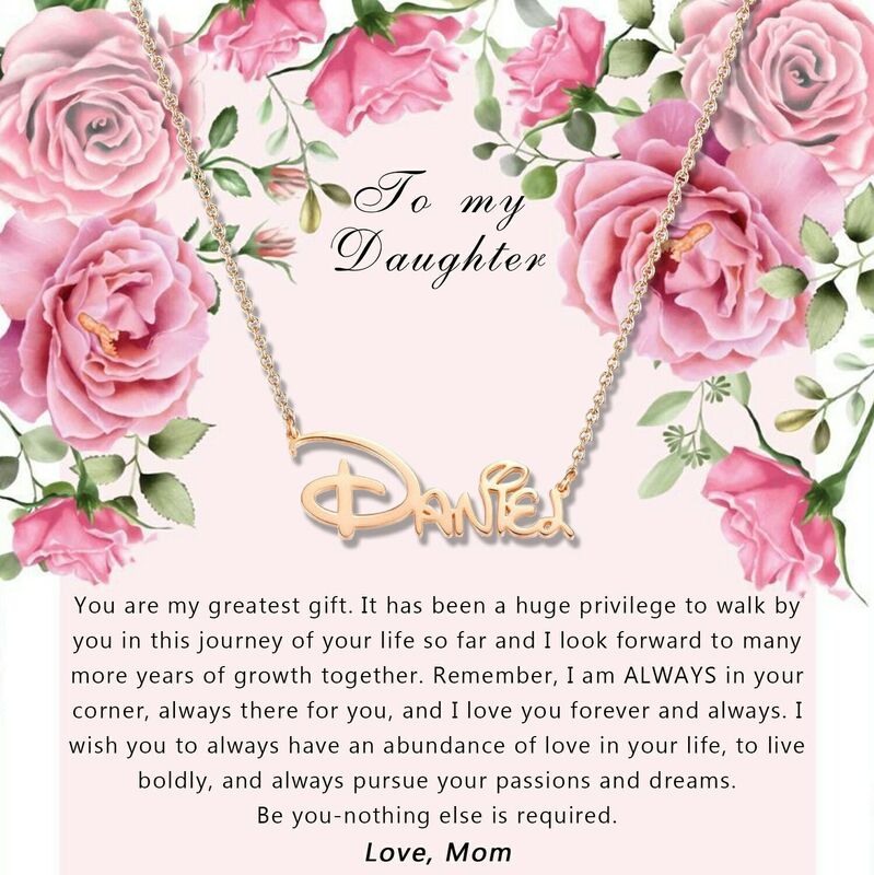 Personalized Name Necklace Gift for Daughter " You Are My Greatest Gift"