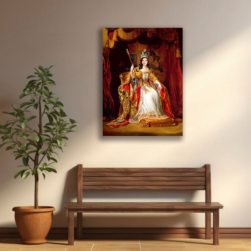 Customized Head Photo Royal Photo Frame "The Royal Highness" Portrait for Her