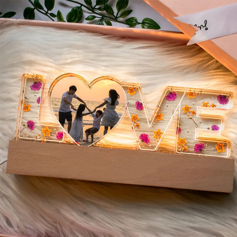 Custom Photo Acrylic Letter Lamp Home Decor For Family