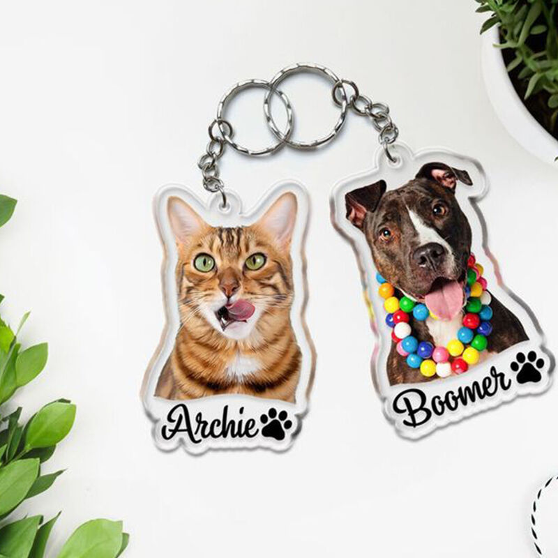 Personalized Acrylic Photo Keychains For Pet Lovers