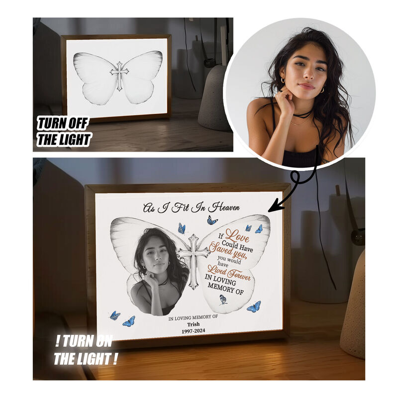 Personalized Picture Frame Lamp Precious Gift for Your Love