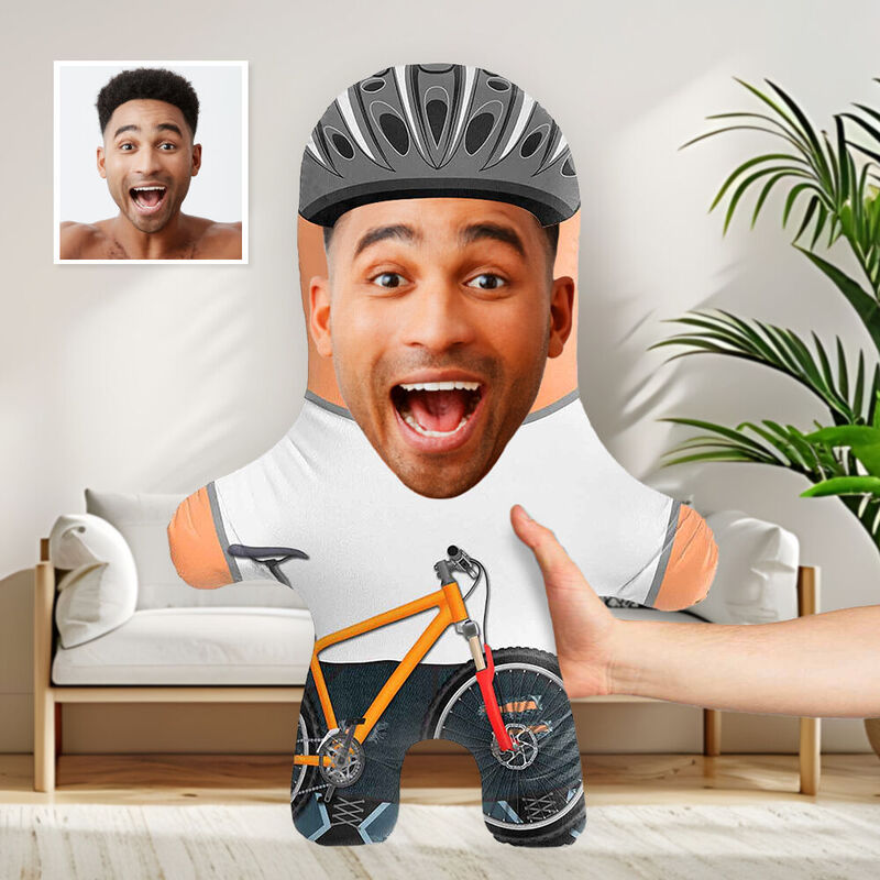 Custom Face Pillow Cyclist Picture Cushion Face Toy for Friend