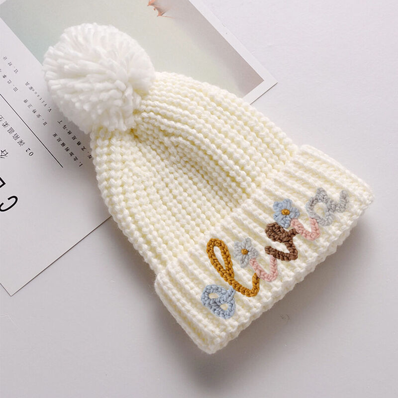 Bonnet bébé personnalisé avec broderie au nom du bébé Cadeau de Noël pour enfants