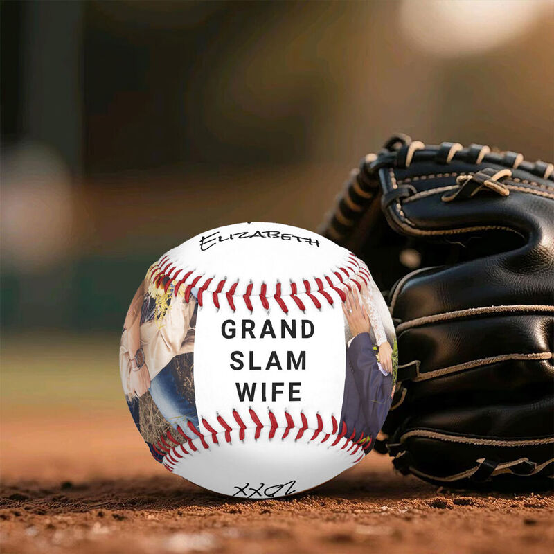 Custom Baseball Add Photo Sweet Valentine's Day Gift for Boyfriend