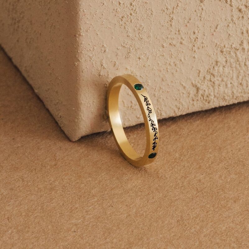 Personalized Birthstone Ring With Birthstone Simple Birthday Gift