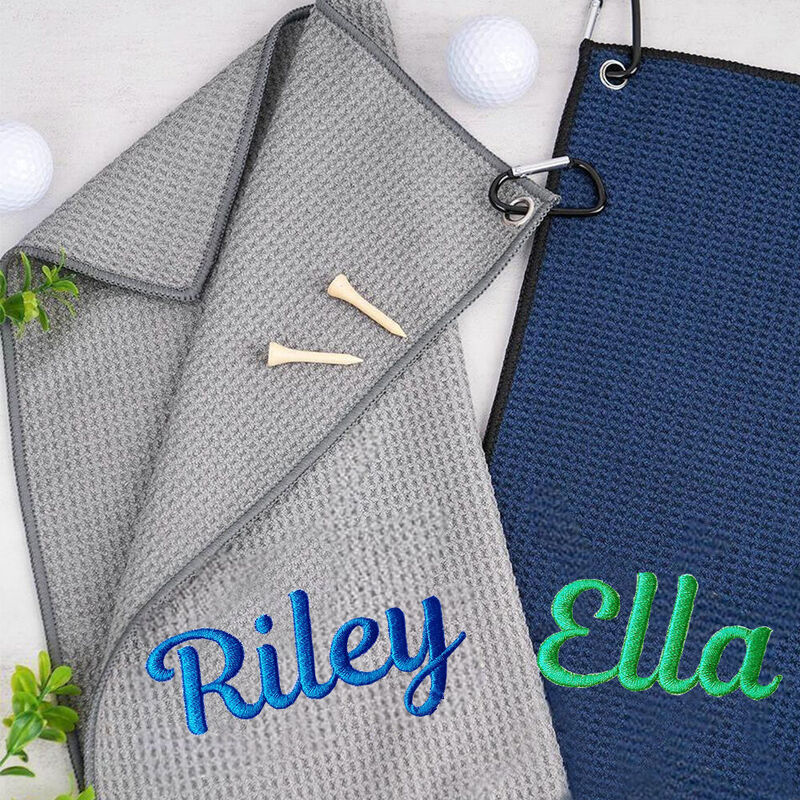 Customized Golf Towels with Embroidered Names Are Practical Gifts for Golfers