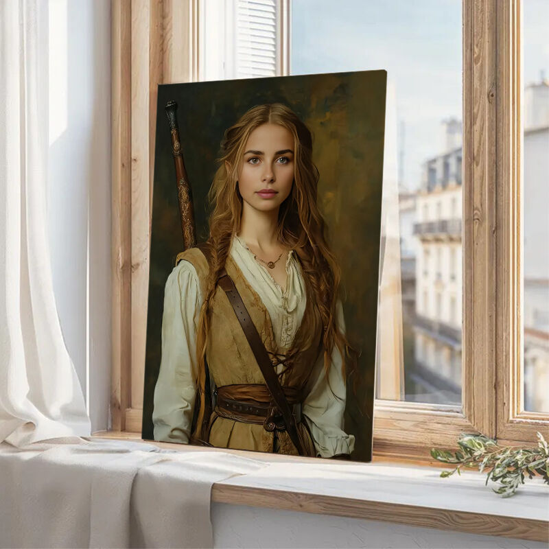 Personalized Classical Portraits with Custom Face Swap Simple Present for Girl