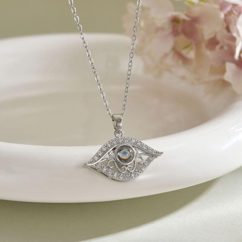 Collana personalizzata con immagine della proiezione del malocchio Regalo caldo per i membri della famiglia