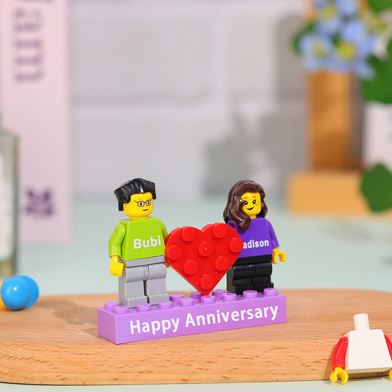 Minifiguras de bloques de construcción personalizados: lindos regalos para aniversario