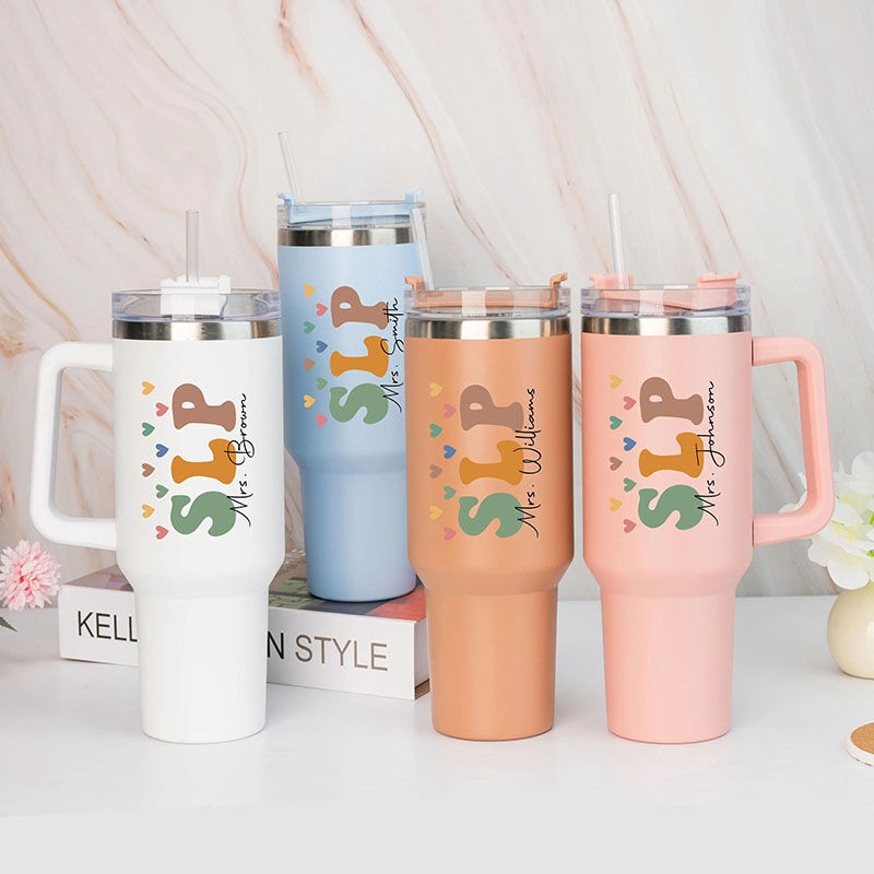 Personalized Name Tumbler with Colorful Fonts Design Interesting Gift for Her