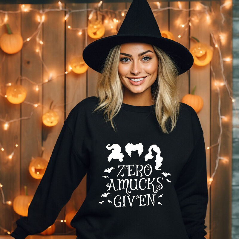 Trendy Sweatshirt for Women "Zero A Mucks Given"