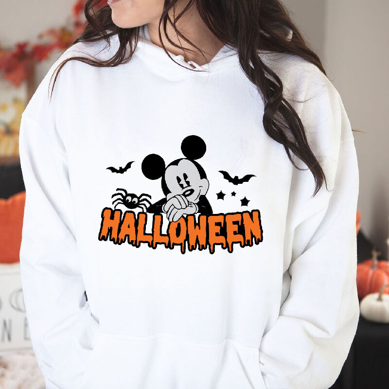 Creative Design Hoodie with Resting Mickey Mouse Pattern Cuite Present for Women