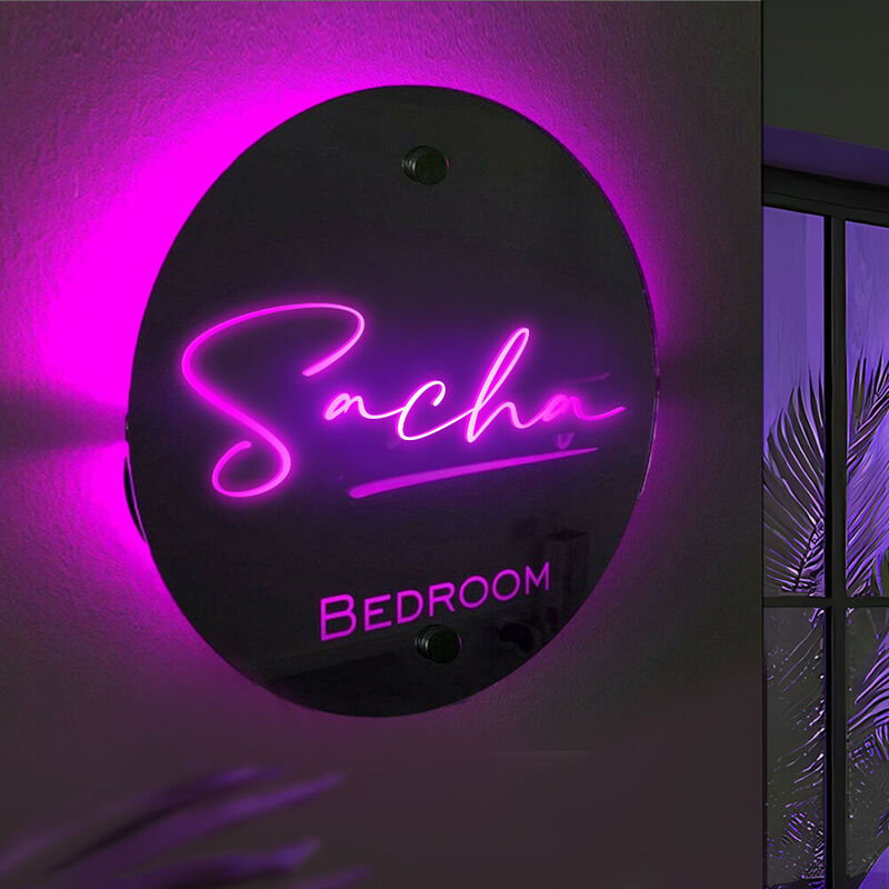 Personalized Led Mirror Light Customized Name Warm Gift For Family