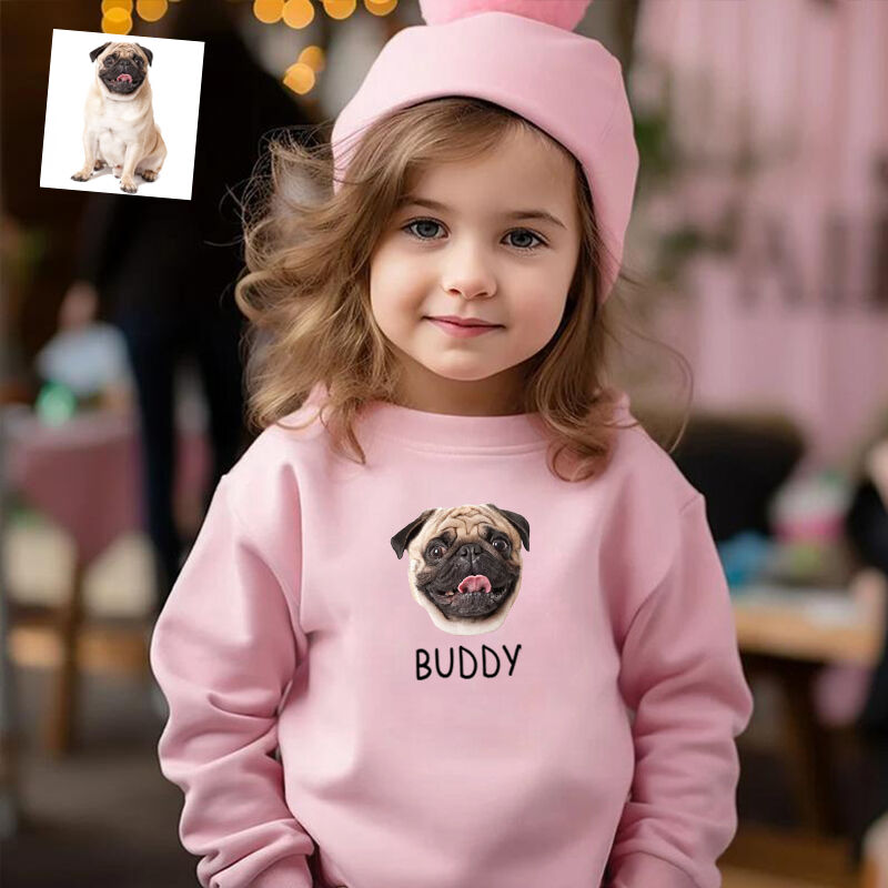 Personalized Children Sweatshirt Custom Name And Photo Special Gift For Kids