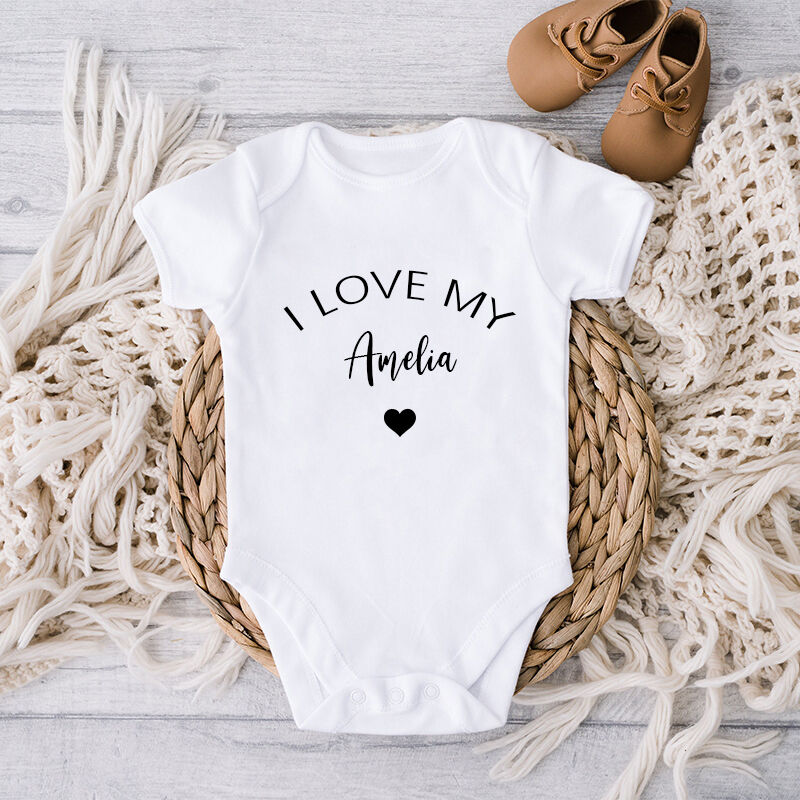 Onesie per neonati personalizzate con il nome del mio bambino Design semplice e caldo Regalo perfetto per la festa del bebè della mamma