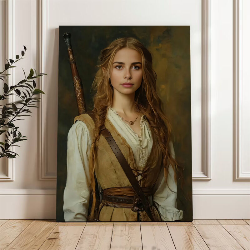 Personalized Classical Portraits with Custom Face Swap Simple Present for Girl