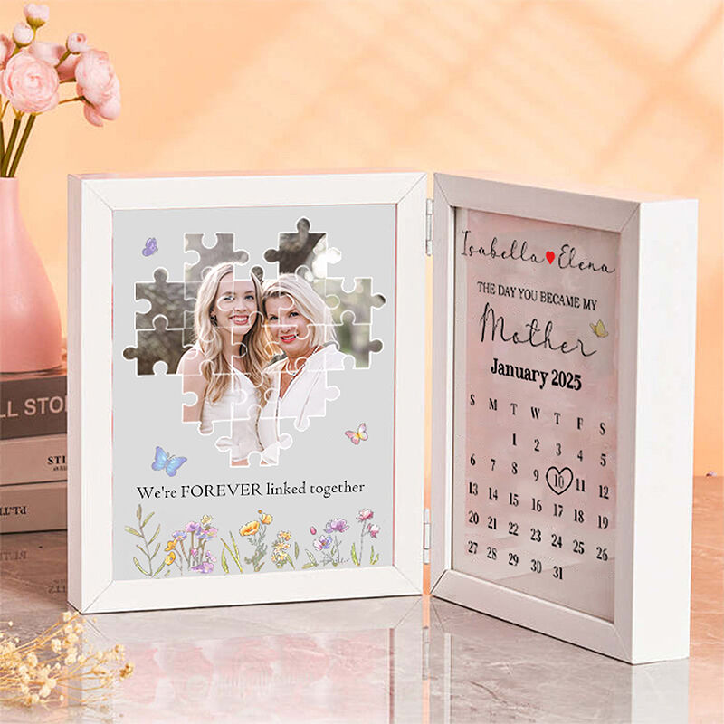 Personalized Flower Shadow Box The Day You Became My Mother Custom Photo Perfect Mother's Day Gift